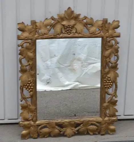 Möbel,Spiegel,vergoldetes und geschnitztes Holz,Weinlaubdekor