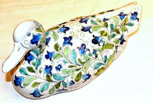 Keramik,Ente, polychrom bemalt und glasiert,Italien, ca.1970