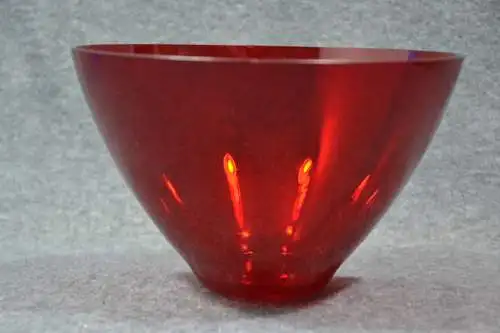 Glas, Schale, rot, 21 cm Durchmesser