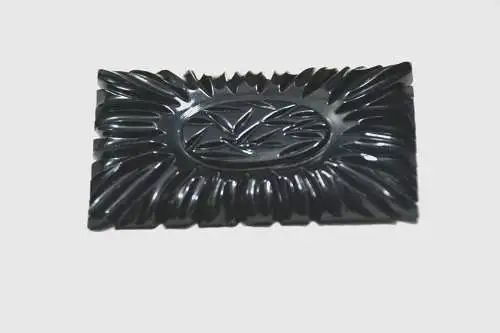  Jett, Gagatschmuck, Trauerschmuck, Brosche