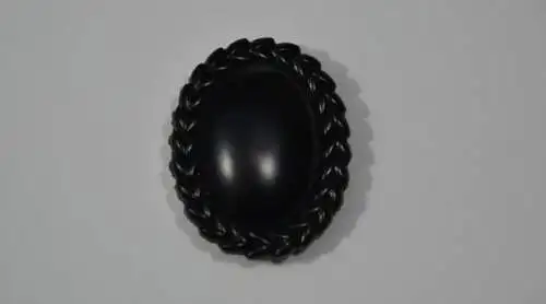  Jett, Gagatschmuck, Trauerschmuck, Brosche