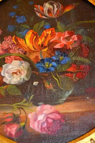 Gemälde, Blumen,Barockstil,originaler Empirerahmen,vergoldet