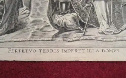 Grafik,Kupferstich,perpetuo terris imperet illa domus