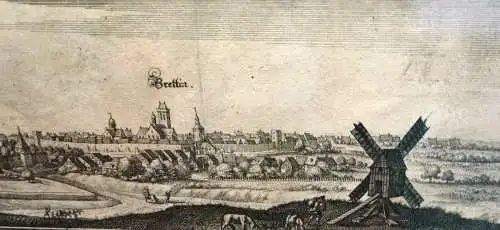 Kupferstich,Lichtenburg,Lichtenberg und Prettin(Brettin),Mathias Merian d.Ae.