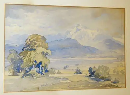 Aquarell,Simsee,1922,unleserlich signiert,feine Qualität,ev sign.Dirscherl