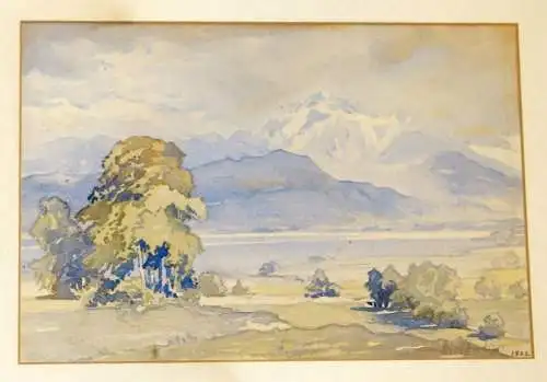 Aquarell,Simsee,1922,unleserlich signiert,feine Qualität,ev sign.Dirscherl