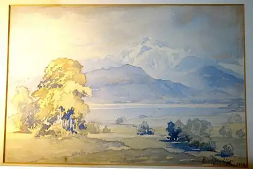 Aquarell,Simsee,1922,unleserlich signiert,feine Qualität,ev sign.Dirscherl