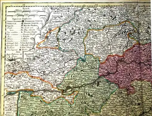 Kupferstich von Seutter,koloriert, Bavaria Superior et Inferior,um 1750