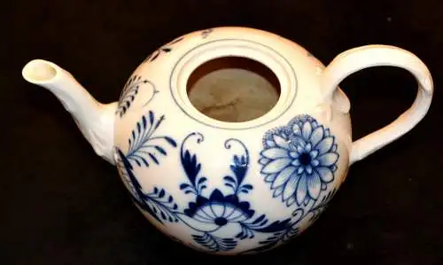 Meissen,Porzellan,Zwiebelmuster,Teekanne ,blau-weiß,1.Wahl, 23,0 x 13,5 cm