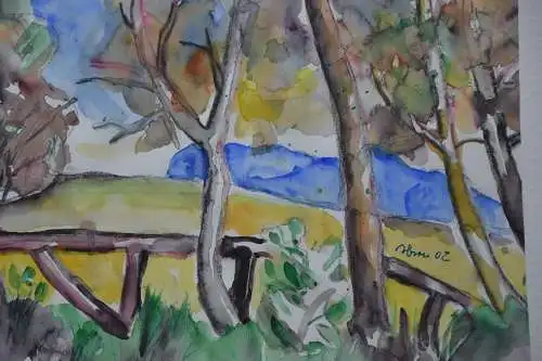 Aquarell, Landschaft, Hrou 02