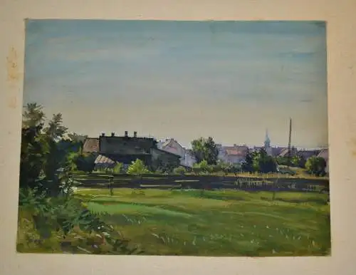 Tempera, Ansicht von Schwabing 1933,signiert H.Dreer