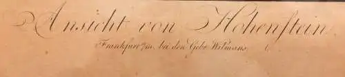 Ansicht von Hohenstein - Aquatinta im Passepartout unter Glas, gerahmt, 19. Jhdt