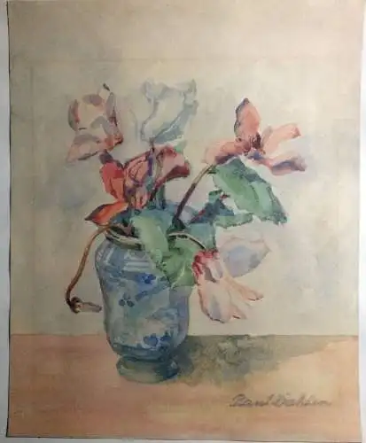 Aquarell „Alpenveilchen“ von Paul Dahlen