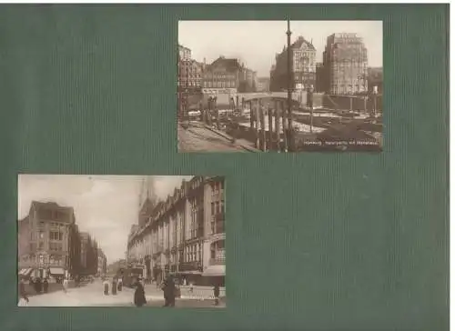 Sehr schönes Postkartenalbum 1920er Jahre mit 71 Ansichtskarten aus Hamburg