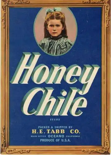 FRUIT / VEGETABLES LABEL Honey Chile