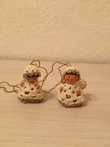 Weihnachtsschmuck, Engel aus Baumwolle, 20 Jhdt