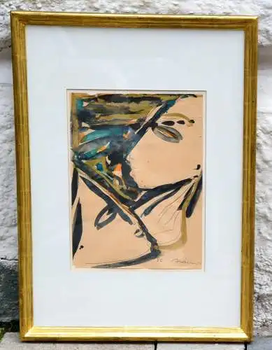 Enzo Arduini,Aquarell," Der Kuss",gerahmt, München,signiert und datiert,1980