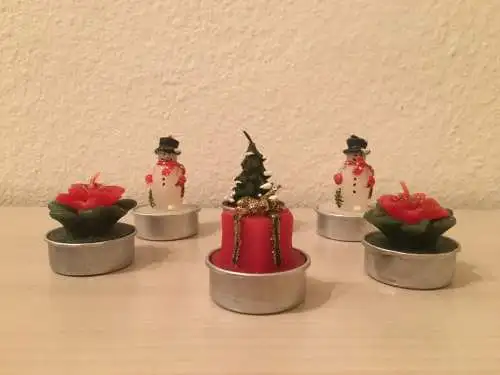 Weihnachtsschmuck, Kerzen, 6 Stück, 20 Jhdt