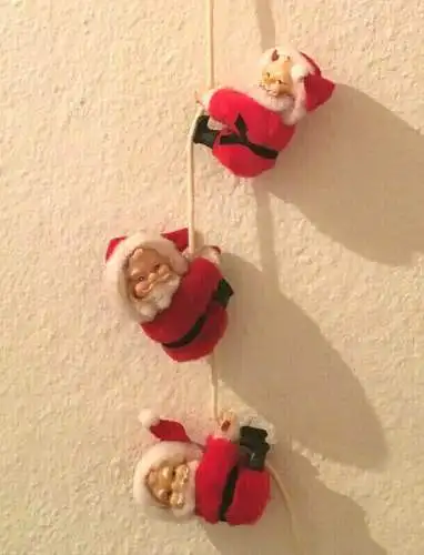 Weihnachtsschmuck, Kletternde Nikolause  , 20 Jhdt