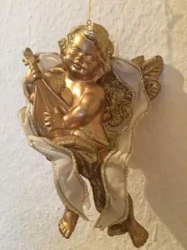 Weihnachtsschmuck, Engel aus Plastik, 20 Jhdt