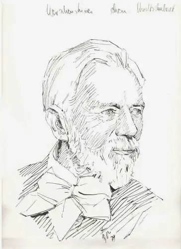 GEORG KERSCHENSTEINER – Original -Tusche-Zeichnung von Karl Sally Bauer-Oltsch