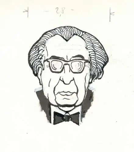 LUDWIG KUSCHE - Original-Tusche-Zeichnung von Karl Sally Bauer-Oltsch