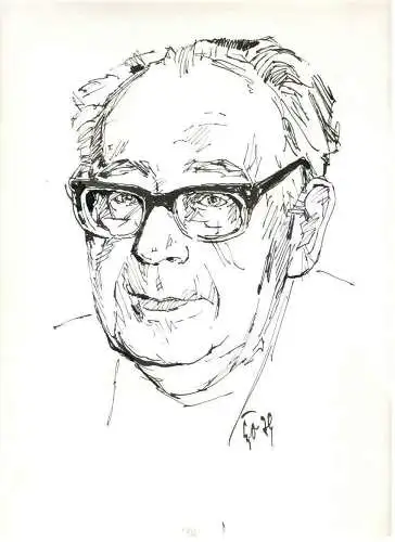 STEPHAN WELLENHOFER - Original-Tusche-Zeichnung von Karl Sally Bauer-Oltsch