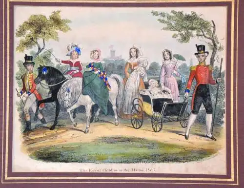 The royal children in the home park,handkolorierte Lithografie,Dean & Co. 1844