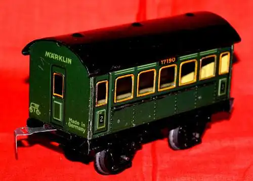 Märklin,17190 Personenwagen, sogn.Donnerbüchse,Spur 0,30er Jahre