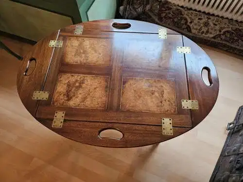 Möbel, Butlertable, (Tablett mit Untergestell), Mahagoni, Großbritannien,20.Jhdt