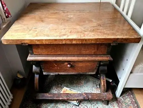 Möbel, Jogltisch,Bauerntisch, Weichholz,+Hartholz, 18. Jhdt.