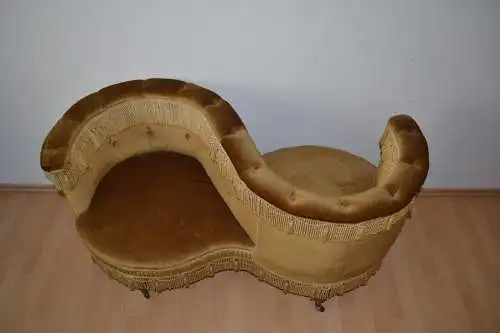 Möbel,Louis Philippe Konversationssofa, Samt, wohl  Italien, ca. 1850