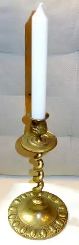 Kerzenleuchter,Messing,um,1870,spiralförmiger Schaft