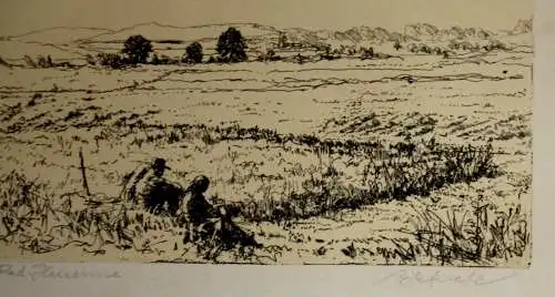 Radierung,Heuernte,signiert,um 1930