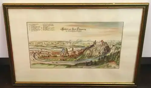 Reproduktion,Kupferstich,Tittmaning(Tittmoning) F. Dückher von Hasslau zu Winckl
