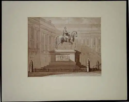 Kupferstich,Sepia,um1806,Reiterstandbild Joseph II,Wien,Hofburg, ähnl.J.Merz
