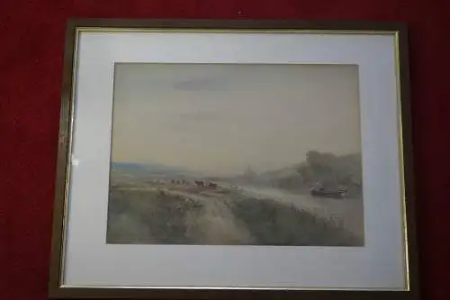Aquarell, Downs near Bramber, Sussex,ca.1830,unleserlich,Reder ??