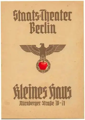 Heft,Staats-Theater Berlin,kleines Haus,20.06.1940,Traumulus