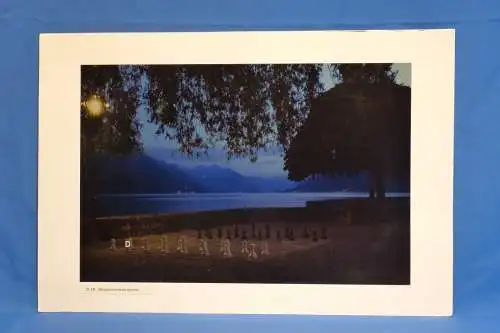 Fotografie,Uferpromenade nachts, Brienz, Schweiz