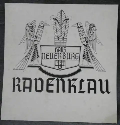 Tuschfederzeichnung, Haus Neuerburg,Ravenklau,  Zigarettenwerbung, etwa 1925