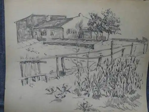 Bleistiftzeichnung,um1900,Auguste Reissmüller 1869-1958,München,Gärtnerei
