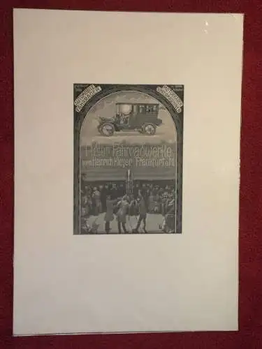 Werbeplakat, Adler Fahrradwerke,vorm. Heinrich Kleyer, Frankfurt