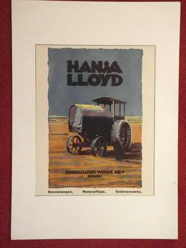 Werbeplakat, Illustrierte Zeitung, Hansa-Lloyd Werke, Bremen, 1918
