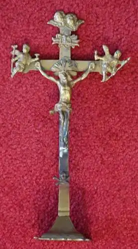 Kreuz, Messing,Totenkreuz, Barock, etwa 1650