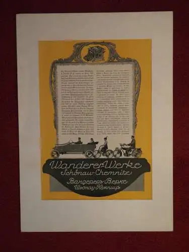 Plakat, Wanderer Werke, Chemnitz, etwa 1960, deutsch-russisch