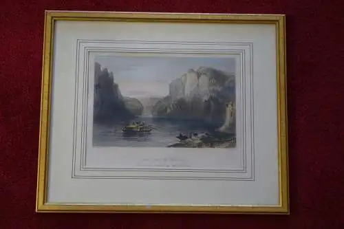 Stahlstich koloriert, Weltenburg bei Kehlheim,Donau, Mitte 19. Jhdrt., Bartlett