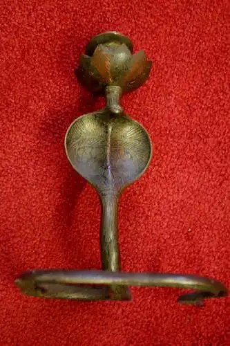 Kerzenleuchter,Kobra,Indien,Bronze,ca.1930.ziseliert