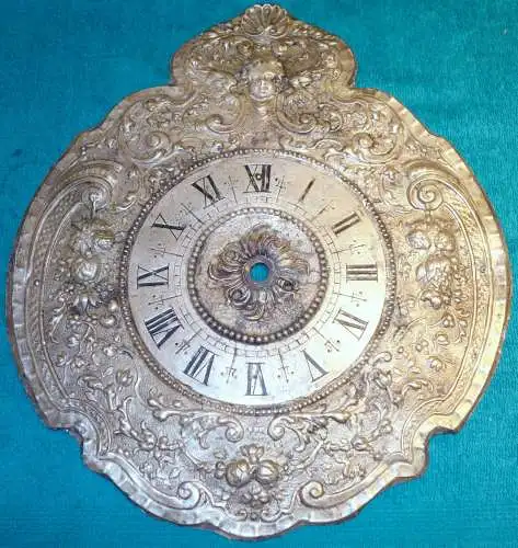 Zifferblatt,Tischuhr,Kupfer,versilbert,wohl Mitte 19 Jhdt.,München