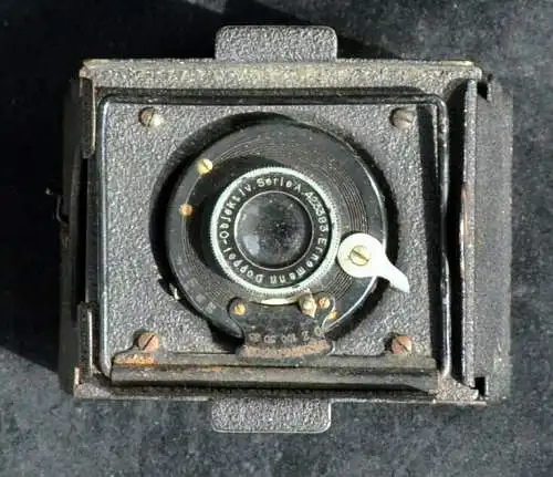 Kamera Ernemann Mignon - Faltkamera (Gate Federbein) 6,5 x 9,5 x 2,5 cm,1915