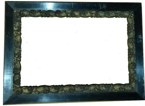 Rahmen, Holz.schwarz und Gold.ca.1850 53x38 cm